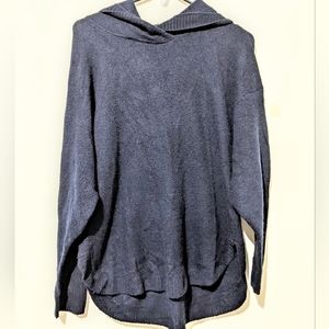 Gap sz med hood dark blue cozy soft warm wool sweater